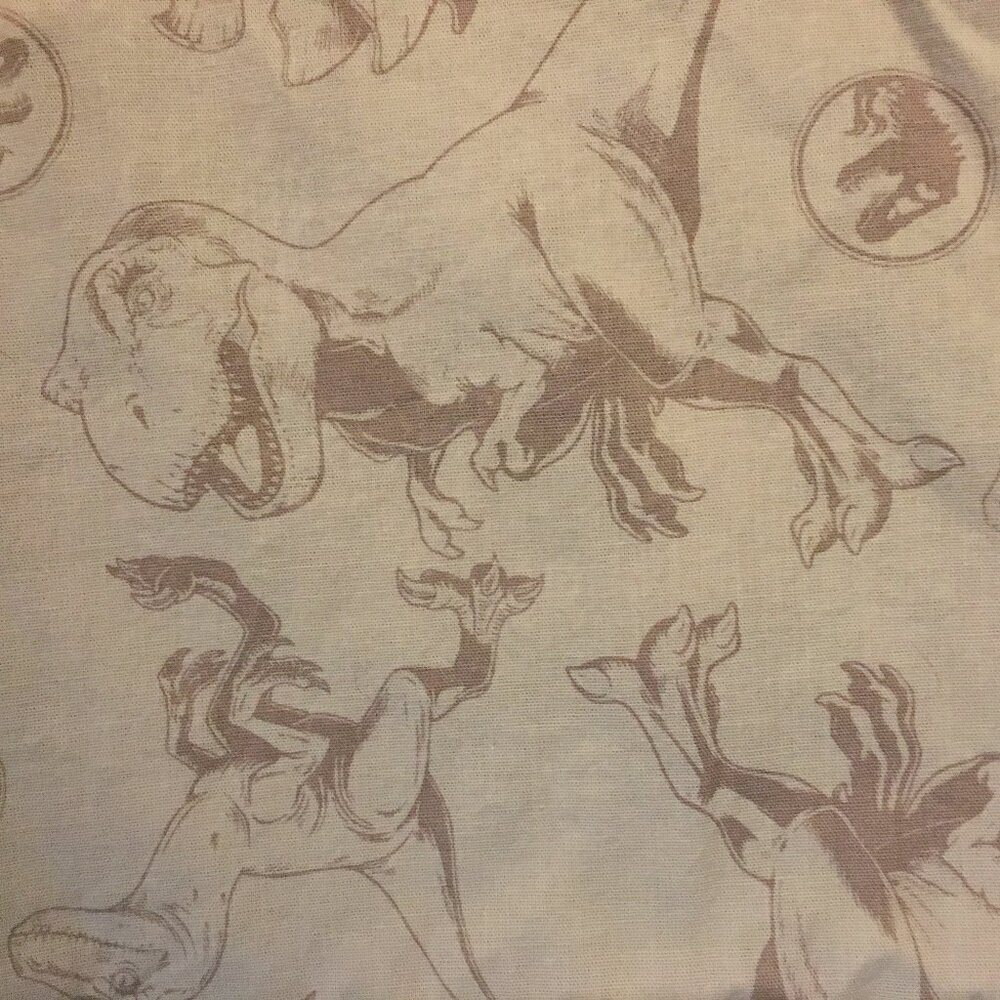 Jurassic Park Dinosaur Graphic Pillow Case Pair Sepia Brown Standard